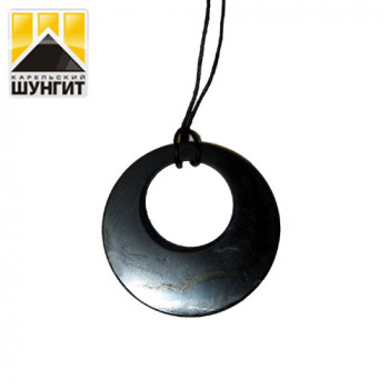 Кулон Круг в круге шунгит
